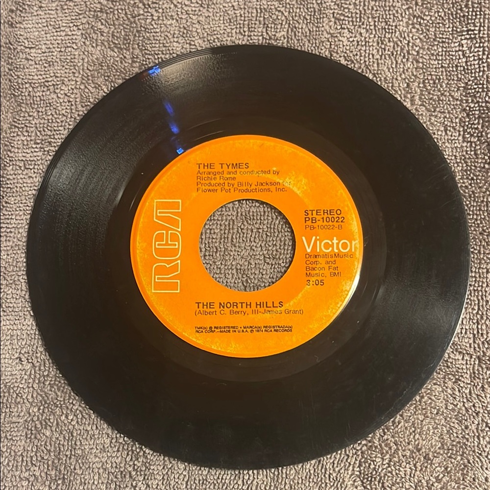 RCA vintage Vinyl Record by The Tymes 45 rpm